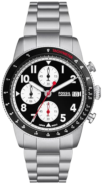 Fossil Herrklocka FS6045 Sport Tourer Svart/Stål Ø42 mm - Fossil