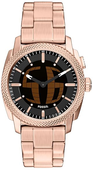 Fossil Herrklocka FS6158 Machine Gr&aring;/Ros&eacute;guldstonat st&aring;l &Oslash;41 mm