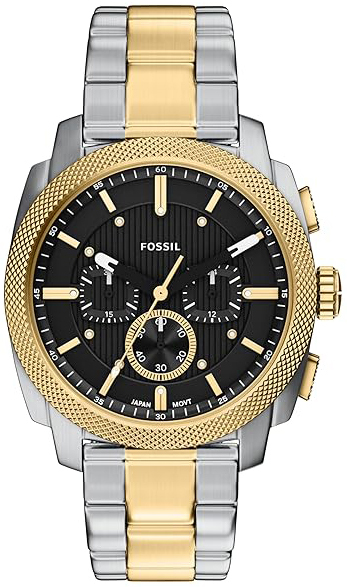 Fossil Herrklocka FS6159 Machine Svart/Gulguldtonat st&aring;l &Oslash;44 mm