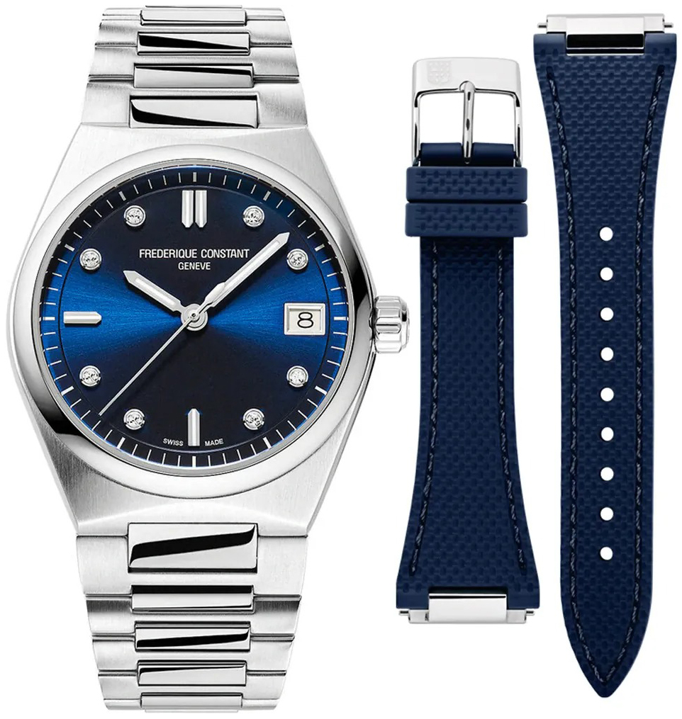 Frederique Constant Damklocka FC-240ND2NH26B Highlife Blå/Gummi Ø31 - Frederique Constant