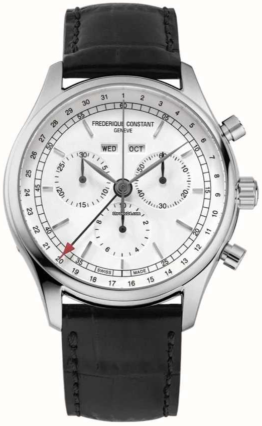 Frederique Constant Herrklocka FC-296SW5B6 Classics Quartz Vit/L&auml;der