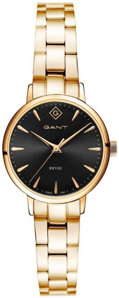 Gant Damklocka G126011 Park Avenue Svart/Gulguldtonat stål Ø28 mm - Gant
