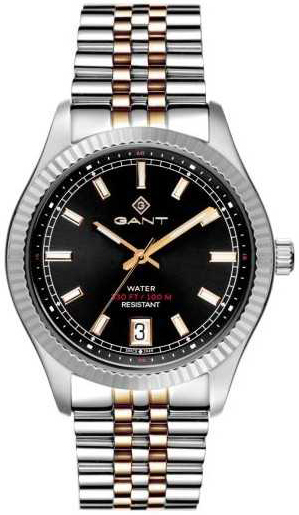 Gant Herrklocka G166009 Sussex Svart/Gulguldtonat stål Ø43 mm - Gant