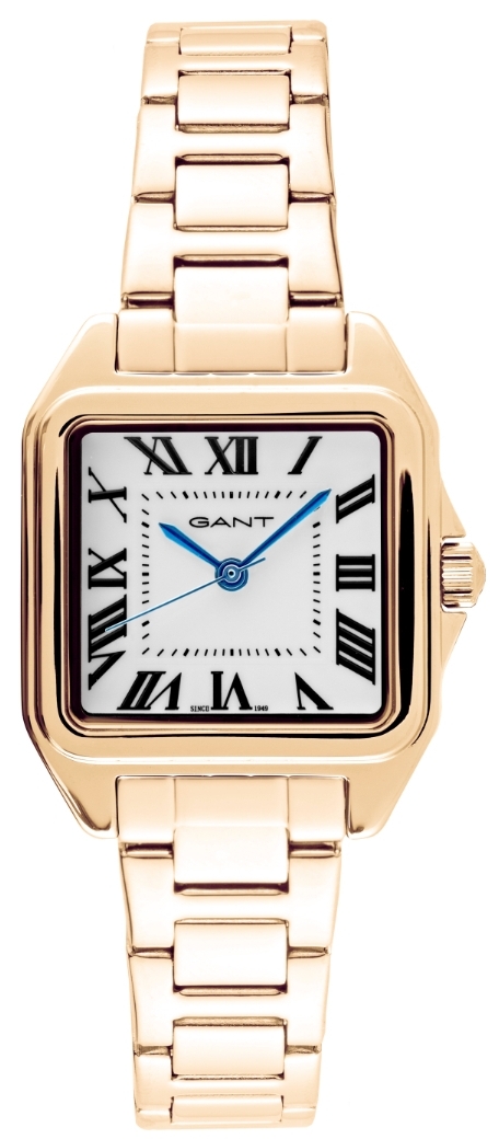 Gant Damklocka G206103 Seneca Mid 3 Vit/Guldtonat stål 26x26 mm