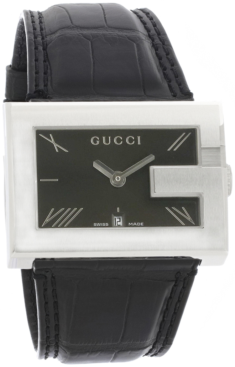 Gucci Herrklocka YA100302 Svart/Läder - Gucci