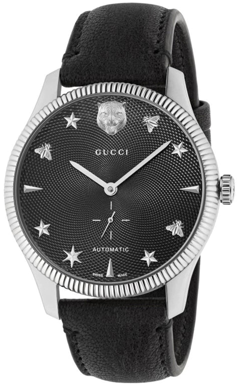 Gucci Herrklocka YA126365 G-Timeless Svart/Läder Ø40 mm - Gucci