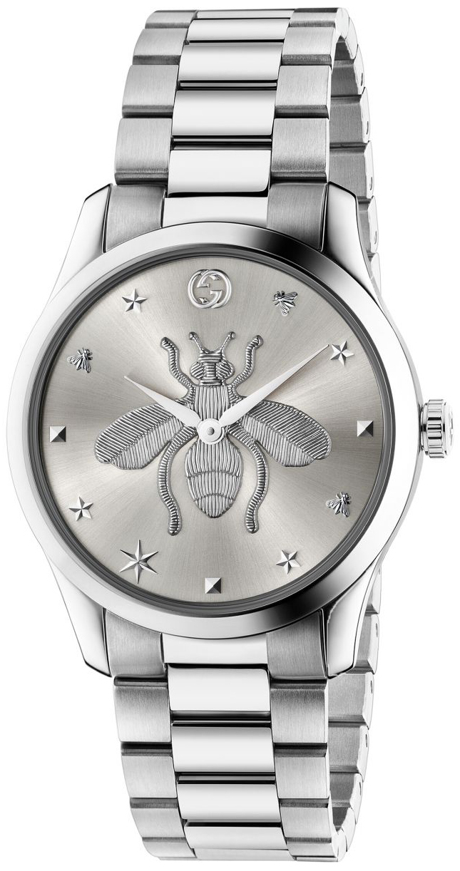 Gucci YA1264126 G-Timeless Silverfärgad/Stål Ø38 mm - Gucci