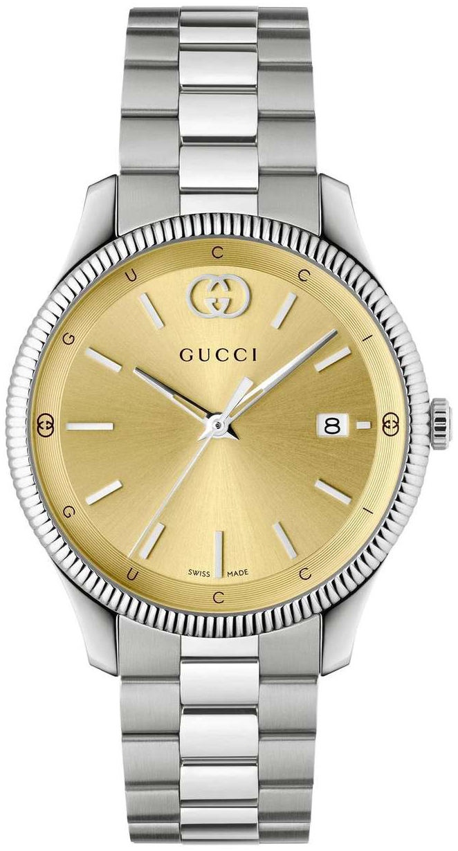 Gucci YA1264234 G-Timeless Gul/Stål Ø38 mm