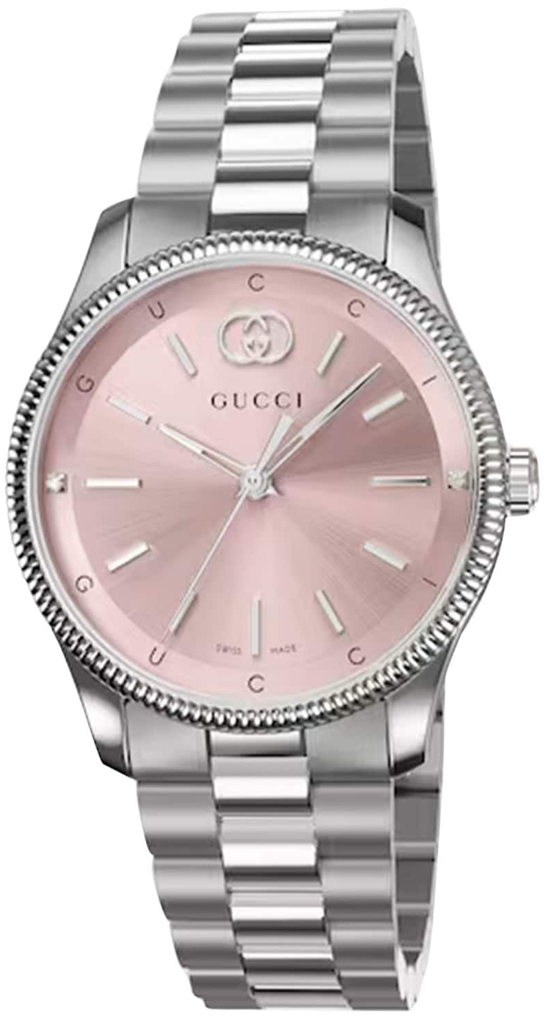 Gucci Damklocka YA1265061 G-Timeless Rosa/Stål Ø29 mm - Gucci