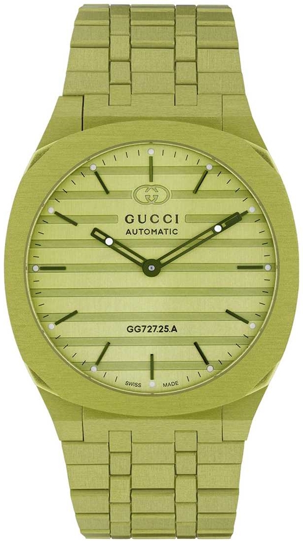Gucci 25H Damklocka YA163316 Grön/Stål Ø40 mm - Gucci