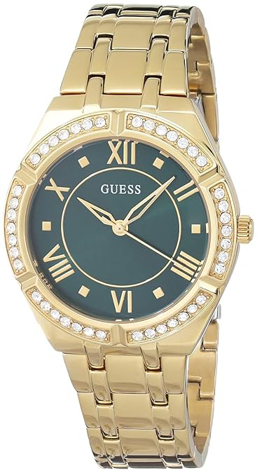 Guess Damklocka GW0033L8 Grön/Gulguldtonat stål Ø36 mm - Guess