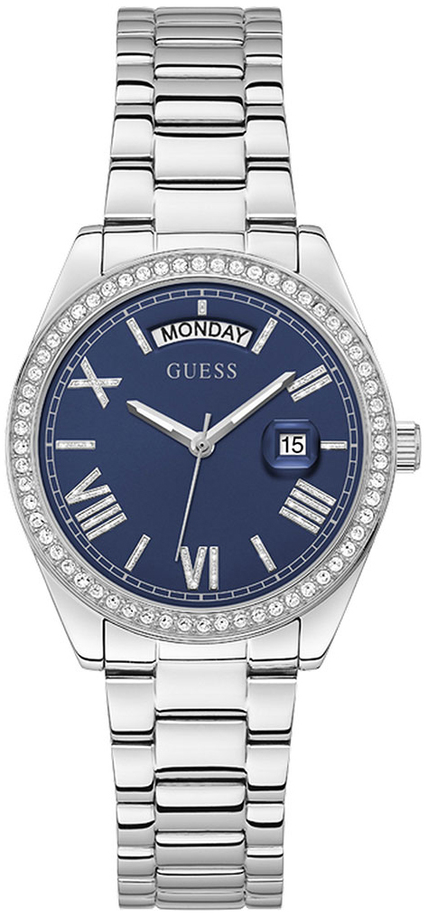 Guess Damklocka GW0307L1 Luna Bl&aring;/St&aring;l &Oslash;36 mm