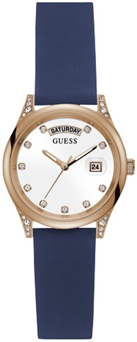 Guess Damklocka GW0356L1 Mini Aura Vit/Gummi Ø31 mm - Guess