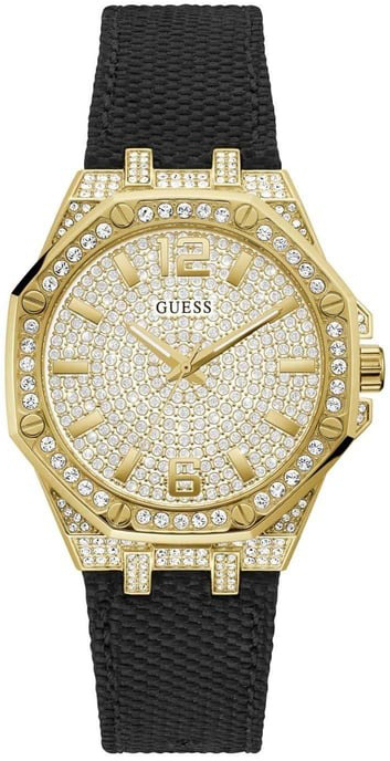 Guess Damklocka GW0408L2 Shimmer Guld/Textil - Guess