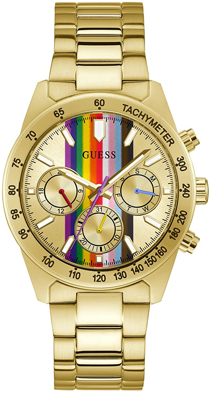 Guess Herrklocka GW0434G1 Flerfärgad/Gulguldtonat stål Ø42 mm - Guess