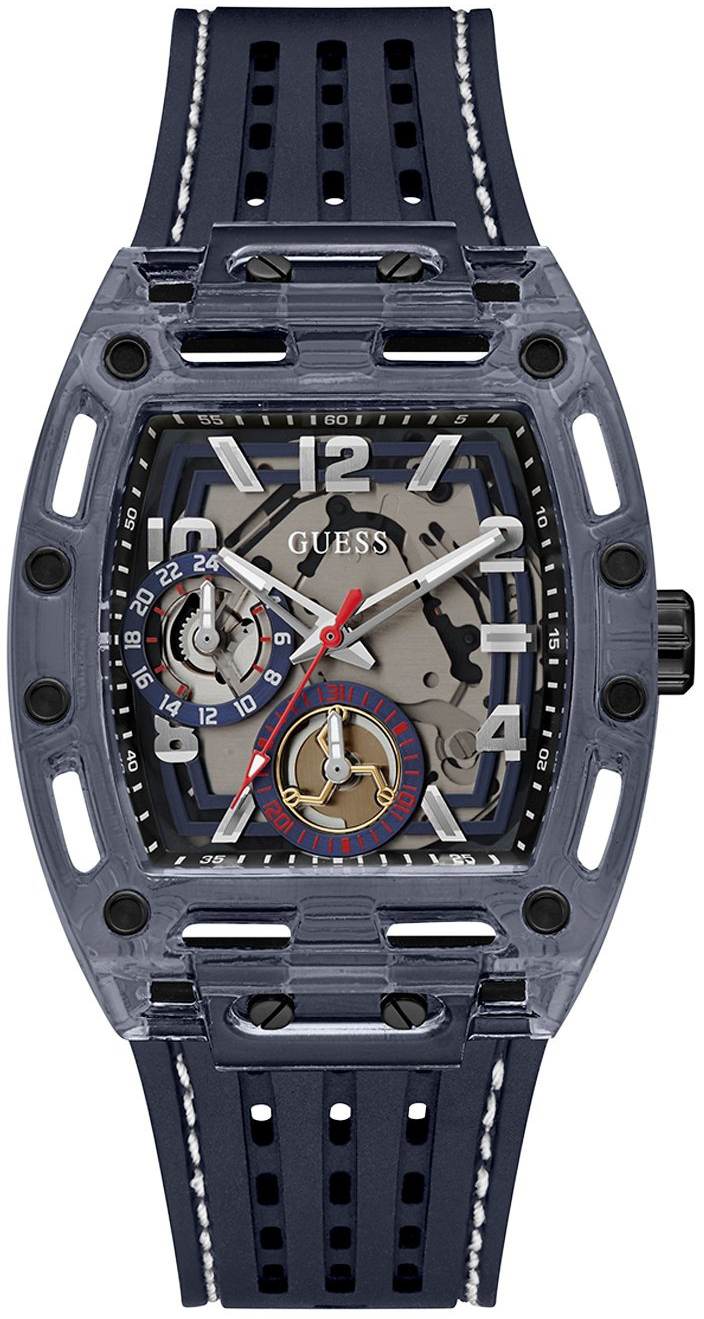 Guess Herrklocka GW0499G1 Phoenix Skelettskuren/Gummi - Guess