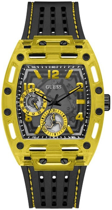 Guess Herrklocka GW0499G2 Phoenix Skelettskuren/Gummi