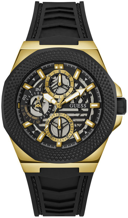 Guess Herrklocka GW0577G2 Front Runner Skelettskuren/Gummi Ø44 mm - Guess