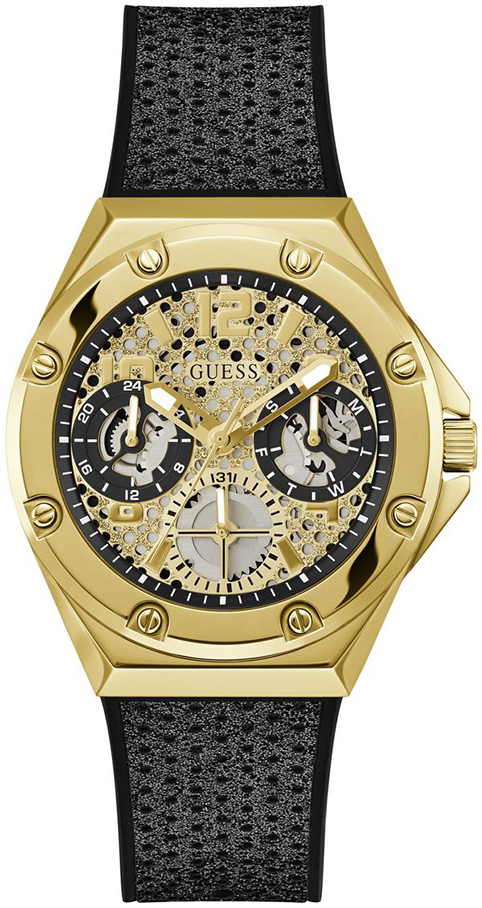 Guess Herrklocka GW0620L2 Asteria Guld/Gummi Ø40 mm - Guess