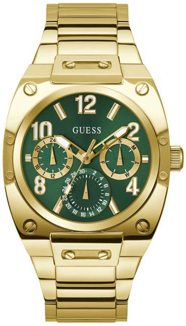 Guess Herrklocka GW0624G2 Prodigy Grön/Gulguldtonat stål Ø43 mm - Guess