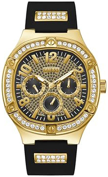 Guess Herrklocka GW0641G2 Duke Svart/Gulguldtonat stål Ø47 mm