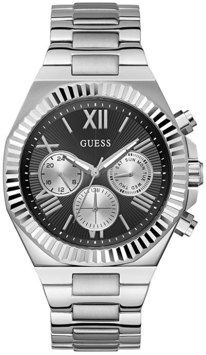 Guess Herrklocka GW0703G1 Equity Svart/Stål Ø44 mm - Guess