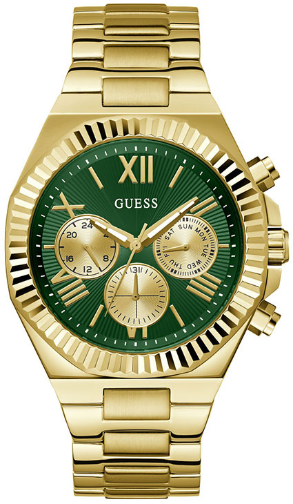 Guess Herrklocka GW0703G2 Equity Grön/Gulguldtonat stål Ø44 mm - Guess