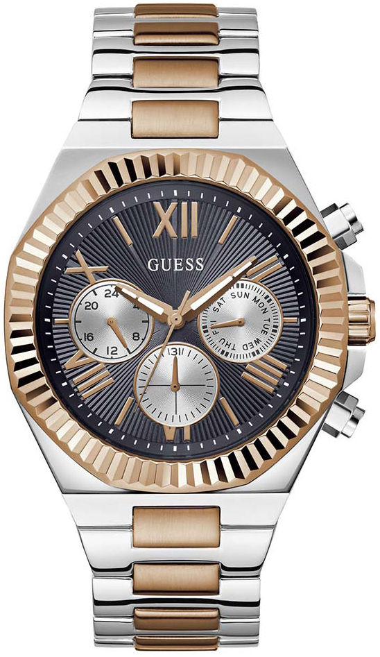 Guess Herrklocka GW0703G4 Equity Svart/Roséguldstonat stål Ø44 mm - Guess