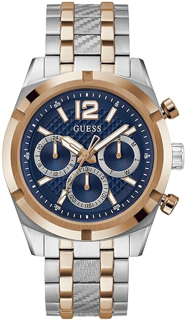 Guess Herrklocka GW0714G3 Blå/Roséguldstonat stål Ø44 mm - Guess