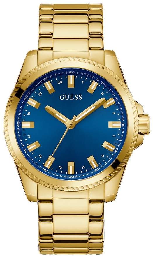 Guess Herrklocka GW0718G2 Champ VALUE Blå/Guldtonat stål Ø44 mm - Guess