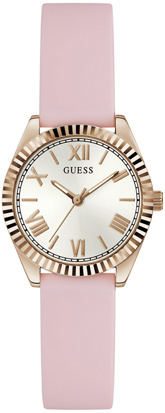 Guess Damklocka GW0724L3 Mini Luna Silverfärgad/Gummi Ø30 mm