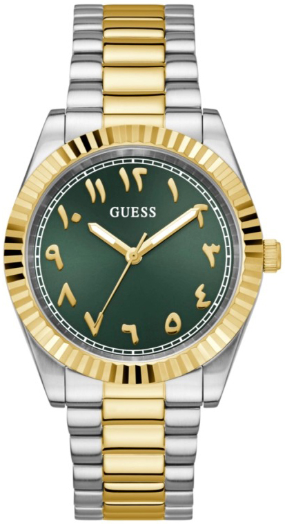 Guess Herrklocka GW0736G2 Connoisseur Grön/Gulguldtonat stål Ø42 mm - Guess