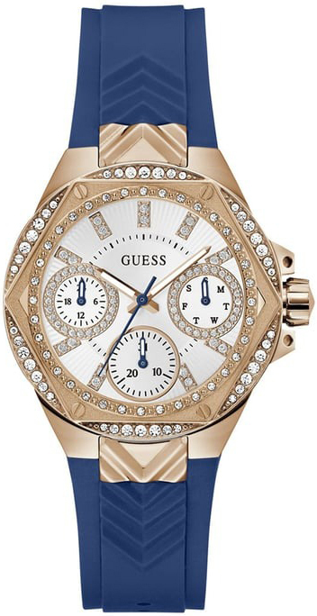 Guess Damklocka GW0774L3 Envy Silverfärgad/Gummi Ø38 mm - Guess