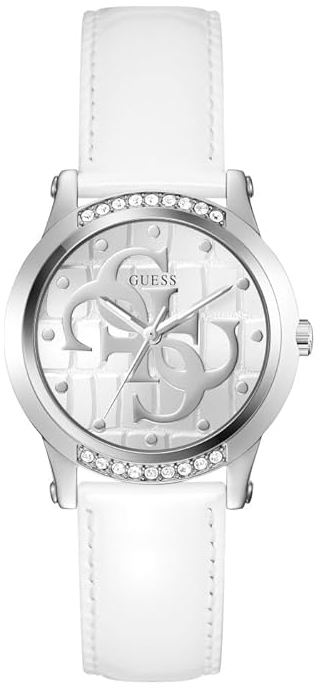 Guess Damklocka GW0860L3 Annette Silverf&auml;rgad/L&auml;der &Oslash;36 mm