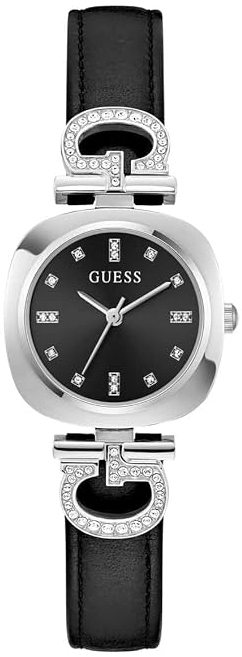 Guess Damklocka GW0938L1 Trend Svart/L&auml;der