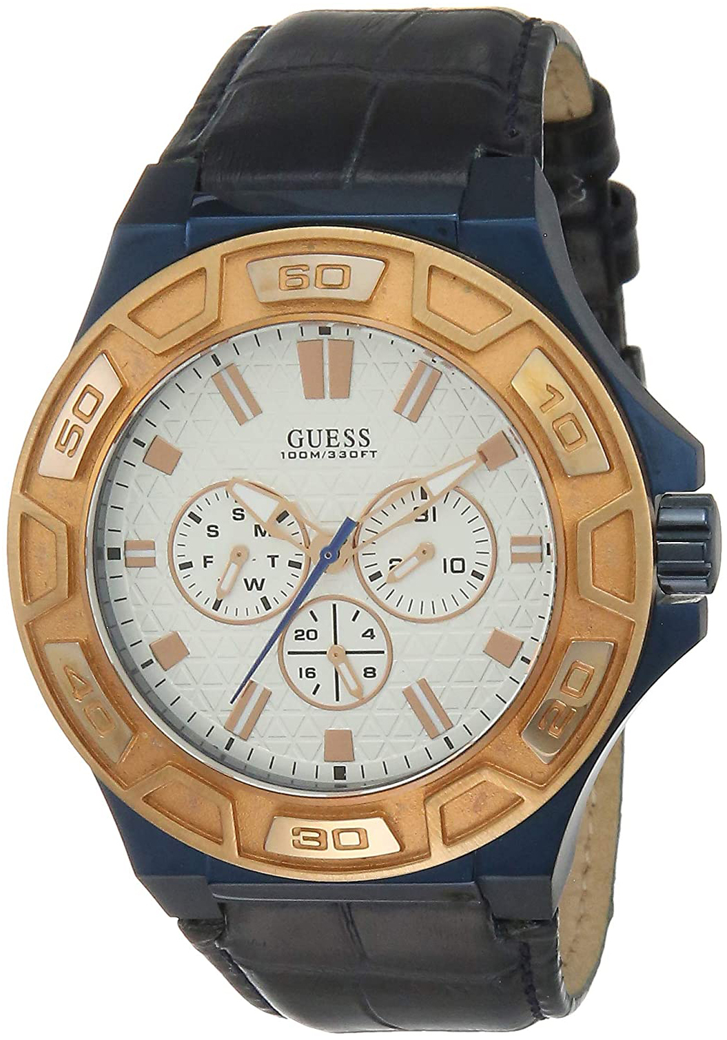 Guess Herrklocka W0674G7 Vit/Läder Ø45 mm - Guess