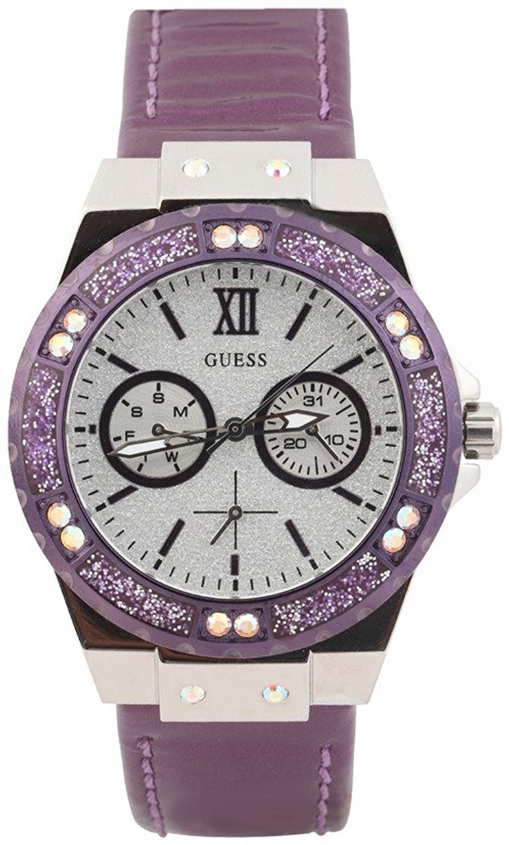 Guess Damklocka W0775L6 Limelight Silverfärgad/Läder Ø38 mm - Guess