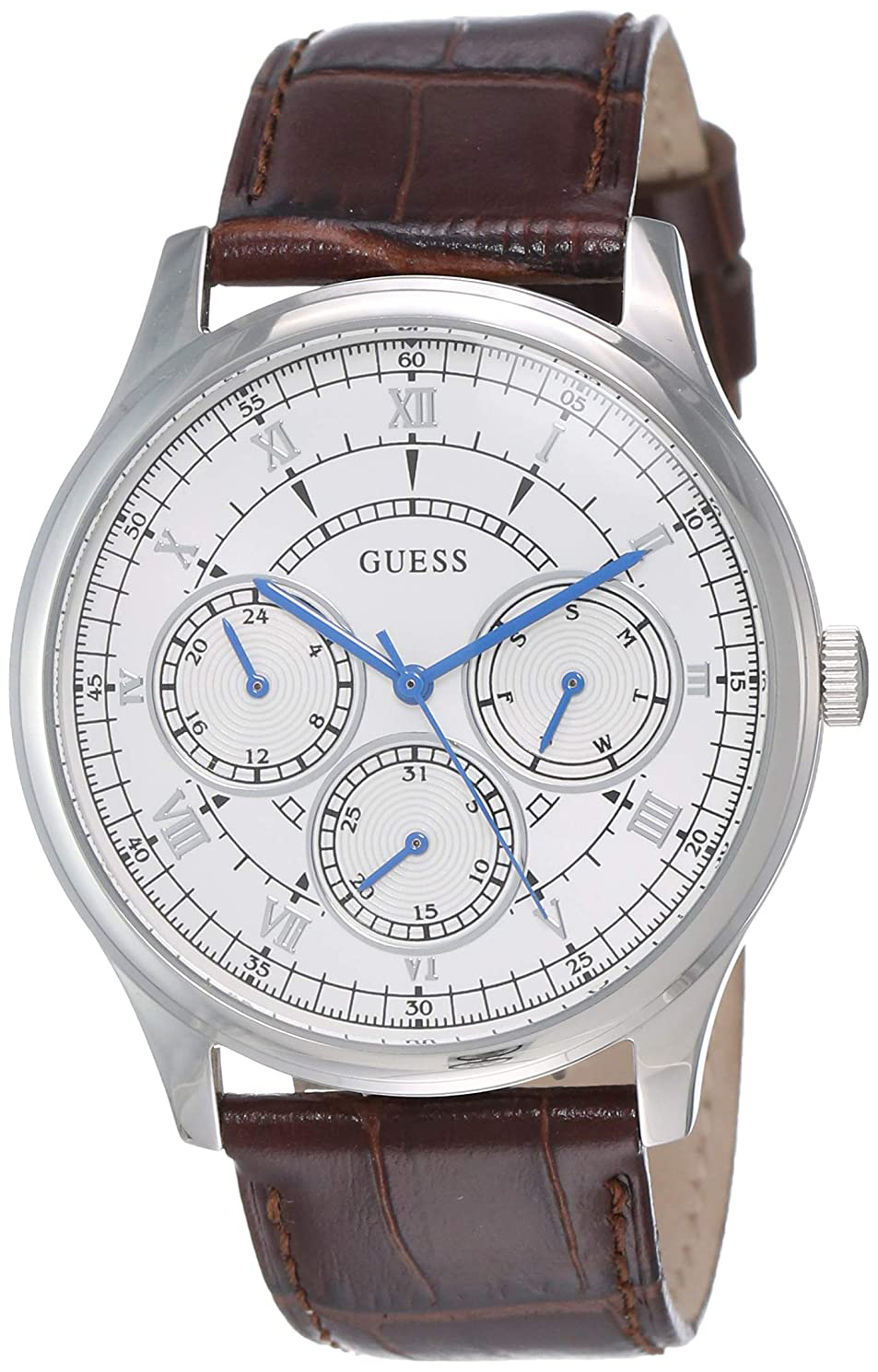 Guess Herrklocka W1181G1 Vit/Läder Ø43 mm - Guess