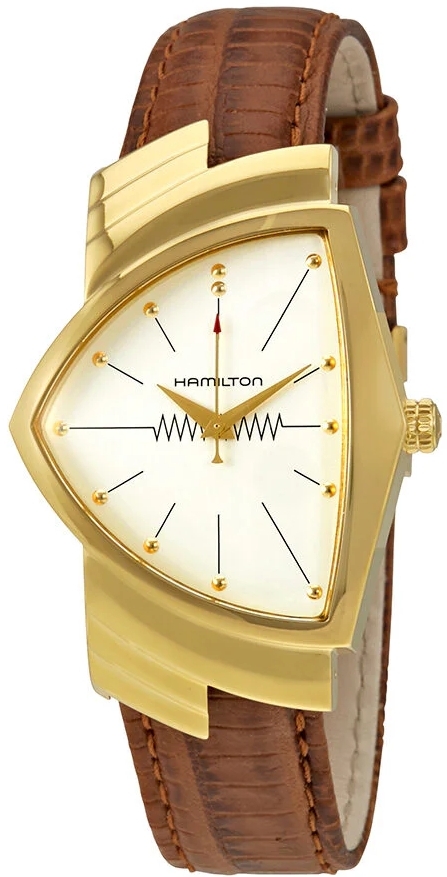 Hamilton Herrklocka H24301511 American Classic Ventura Vit/Läder - Hamilton