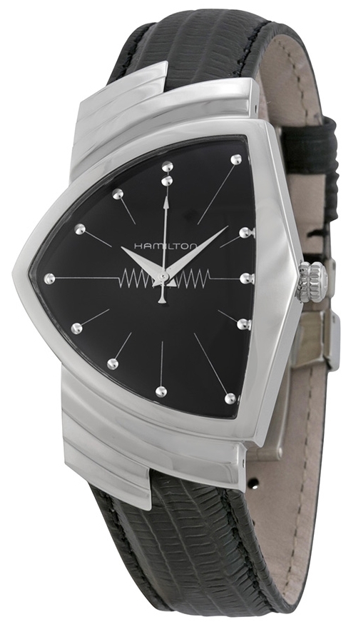 Hamilton Herrklocka H24411732 American Classic Ventura Svart/Läder - Hamilton