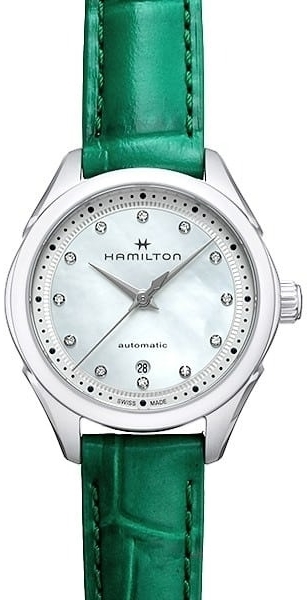 Hamilton Damklocka H32275890 Jazzmaster Vit/Läder Ø30 mm - Hamilton