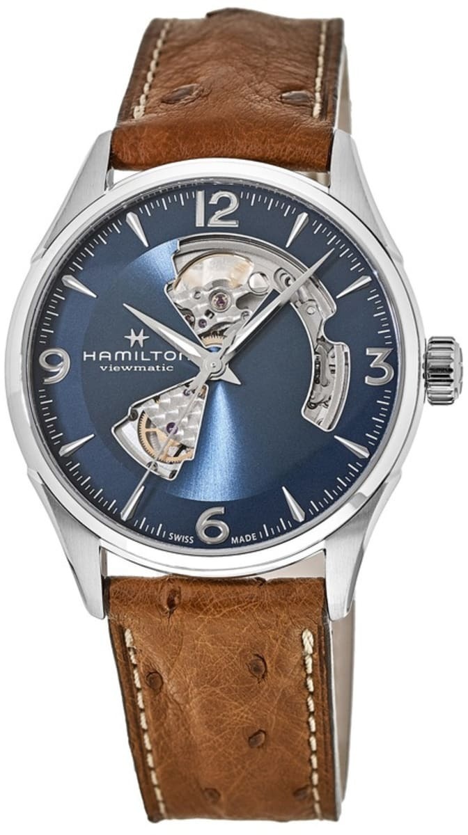Hamilton Herrklocka H32705041 Jazzmaster Blå/Läder Ø42 mm - Hamilton