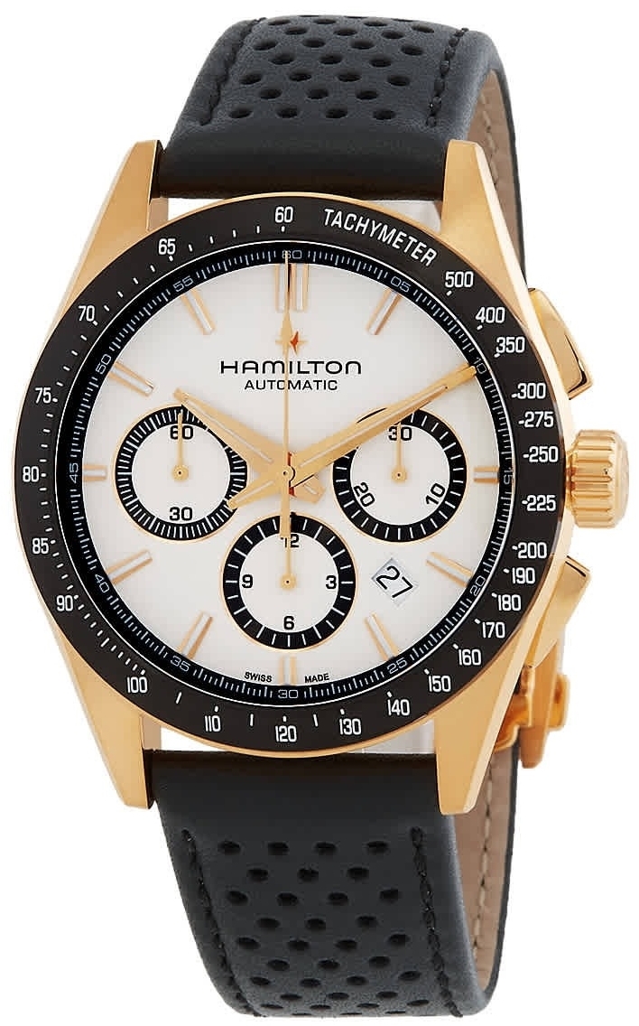 Hamilton Herrklocka H36626710 Jazzmaster Performer Vit/Läder Ø42 mm - Hamilton