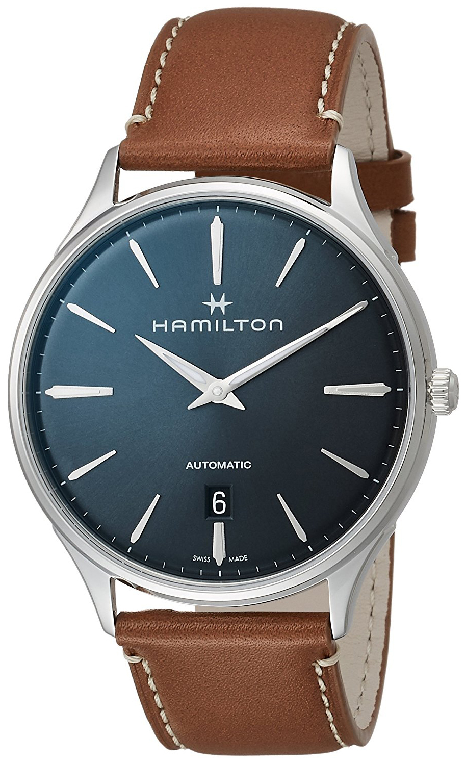 Hamilton Herrklocka H38525541 Jazzmaster Blå/Läder Ø40 mm - Hamilton