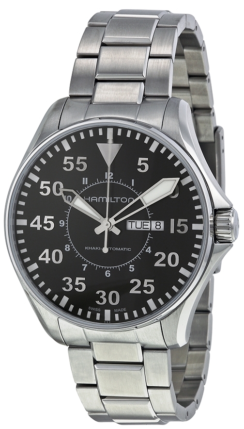 Hamilton Herrklocka H64715135 Khaki Aviation Svart/Stål Ø46 mm - Hamilton
