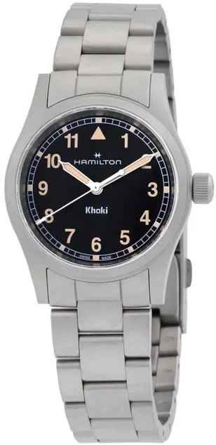 Hamilton Herrklocka H69301131 Khaki Field Svart/St&aring;l &Oslash;33 mm