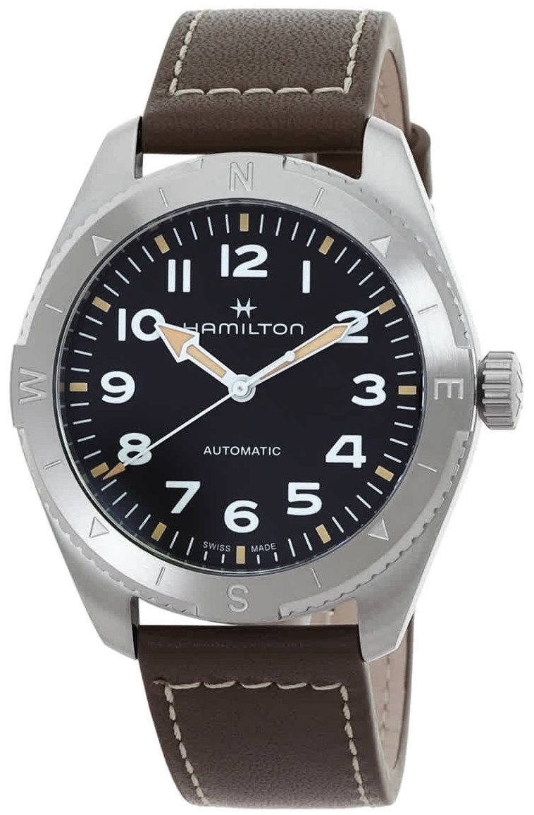 Hamilton Herrklocka H70315830 Khaki Field Expedition Svart/Läder - Hamilton