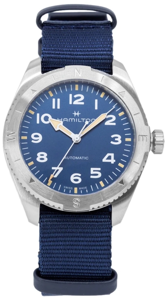 Hamilton Herrklocka H70315940 Khaki Field Expedition Auto Blå/Textil - Hamilton