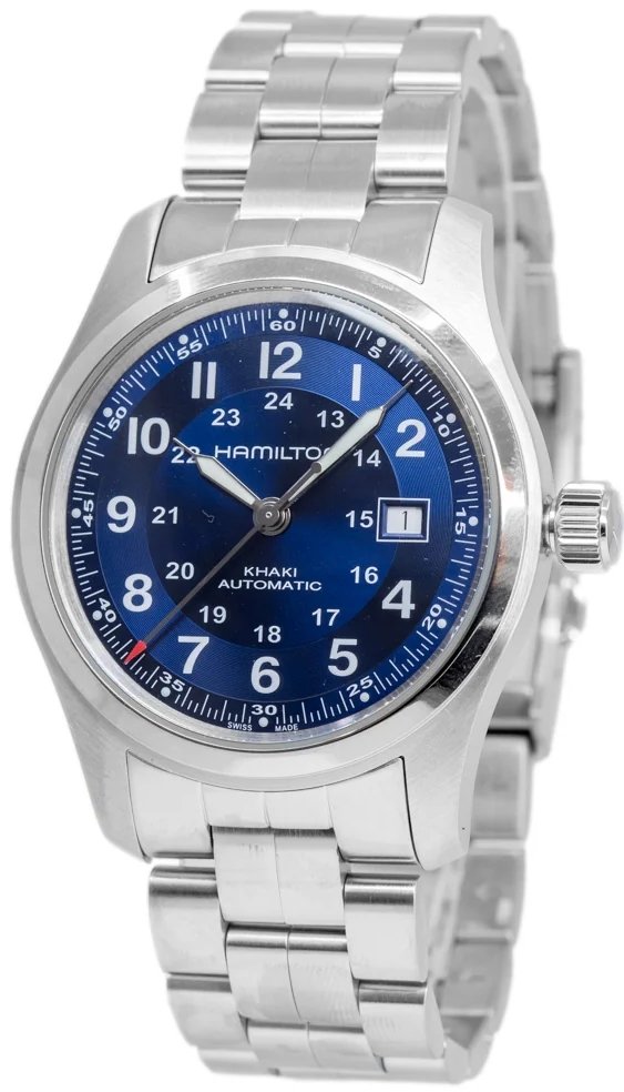 Hamilton Herrklocka H70605140 Khaki Field Blå/Stål Ø42 mm - Hamilton