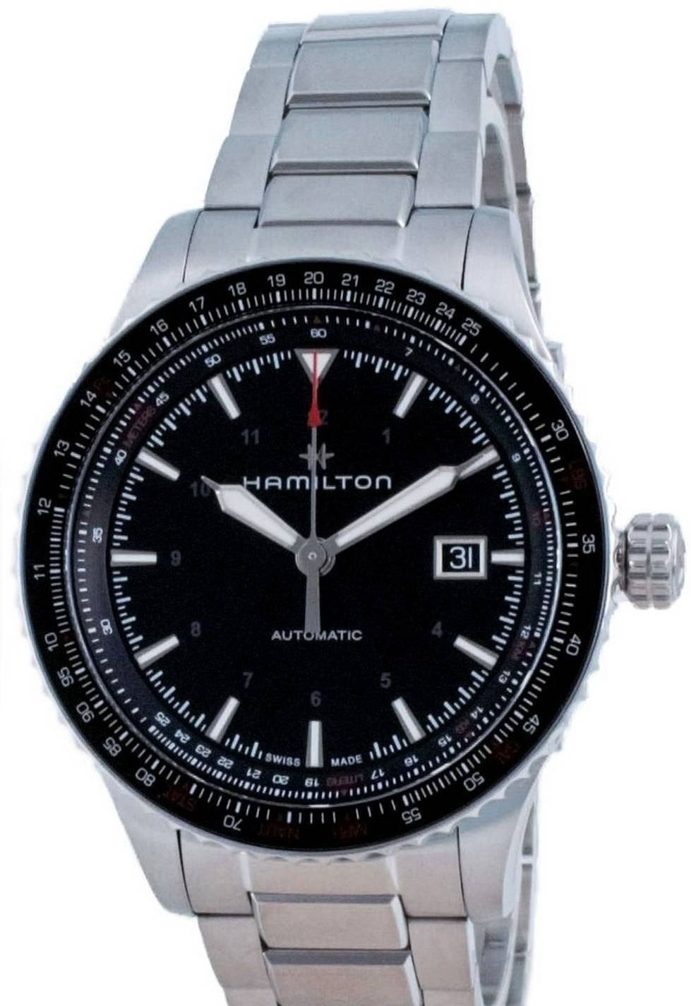 Hamilton Herrklocka H76615130 Khaki Aviation Svart/Stål Ø42 mm - Hamilton